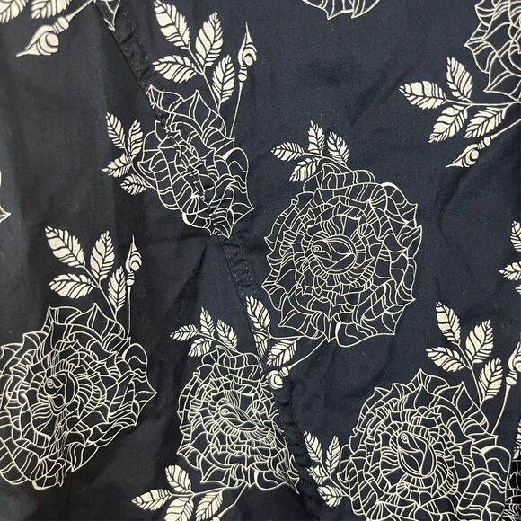 Lamasini Jeans Men's Blue Shirt Size XL Casual  Button Down Blue & White Floral - Picture 5 of 6